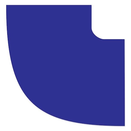 Ergomat DuraStripe Mean Lean 2in 90 degrees Round Angle Corners Blue, 120PK DSML-CR2-B-90Angle-KIT